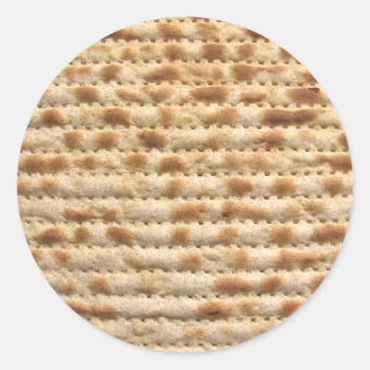 Matzah biscuit platbrood ronde sticker (Voorkant)