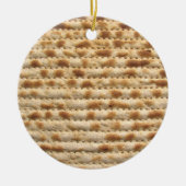 Matzah biscuit platbrood, versiering keramisch ornament (Voorkant)