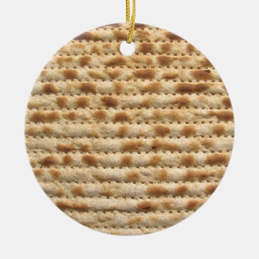 Matzah biscuit platbrood, versiering keramisch ornament (Voorkant)