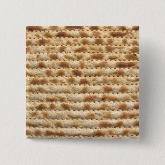 Matzah biscuit platbrood vierkante button 5,1 cm (Voorkant)