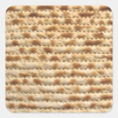 Matzah biscuit platbrood vierkante sticker (Voorkant)