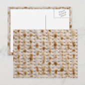 MATZAH BRIEFKAART ~ unleavened and pesadich (Voorkant / Achterkant)