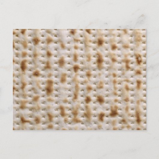 MATZAH BRIEFKAART ~ unleavened and pesadich (Voorkant)