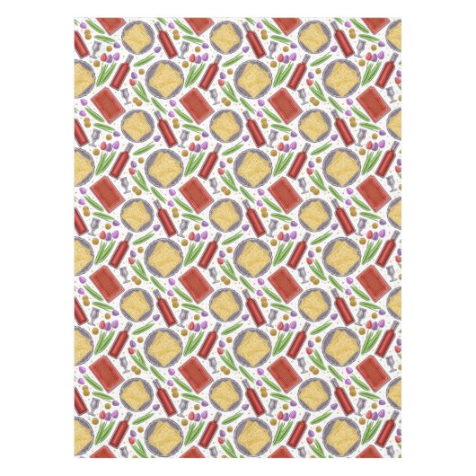 Matzah Flatbrood en wijn Tafelkleed (Voorkant)