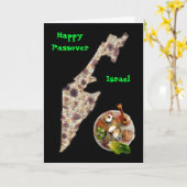 Matzah Israel & Seder Plate Kaart (Gele Bloem)