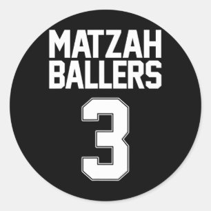 Matzah Ller 3 Grappige Joodse Sketll Team Matzo Ronde Sticker