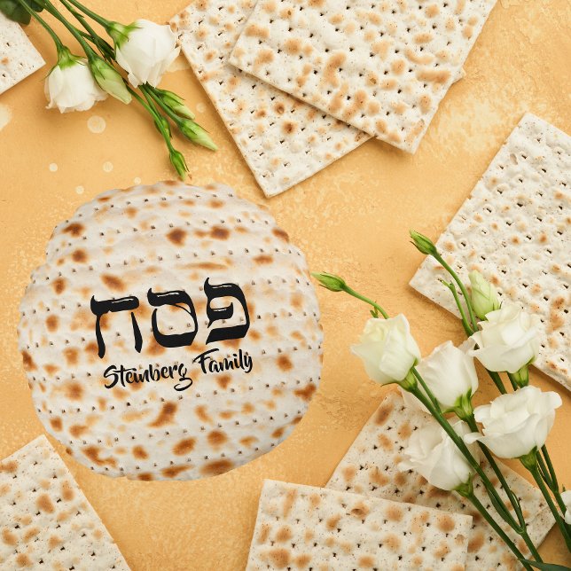 Matzah Matzo Jewish Holiday Pesach Passover Rond Kussen (Creator heeft geüpload)