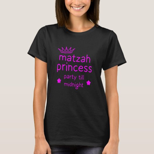 Matzah Princess Funny Passover Afikoman Midnight P T-shirt (Voorkant)