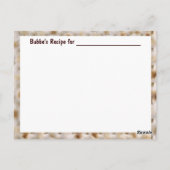 MATZAH RECIPE CARD BRIEFKAART (Achterkant)