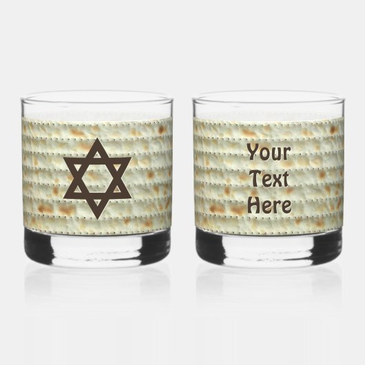 Matzah Whisky Glas (Voorkant)