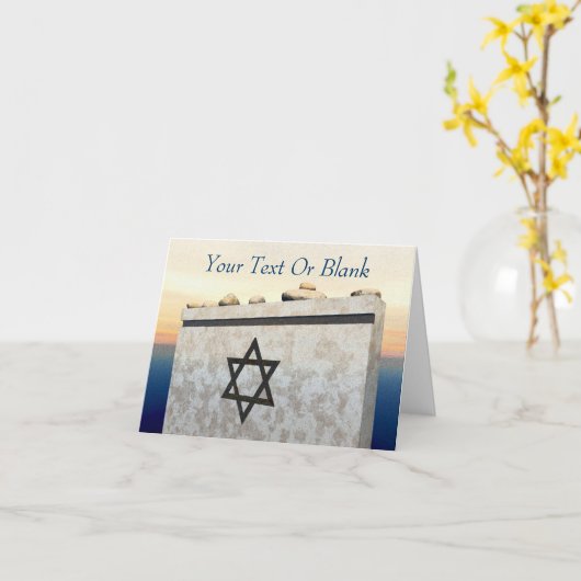 Matzevah Sympathie Kaart (Gele Bloem)