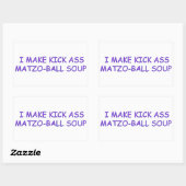 MATZO-BALL MASTER RECHTHOEKIGE STICKER (Vel)