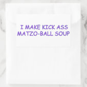 MATZO-BALL MASTER RECHTHOEKIGE STICKER (Tas)