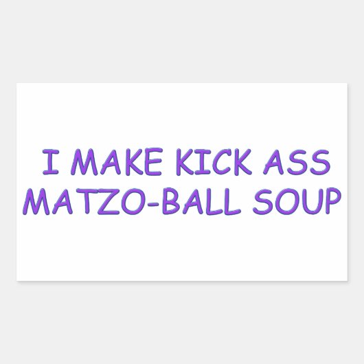 MATZO-BALL MASTER RECHTHOEKIGE STICKER (Voorkant)
