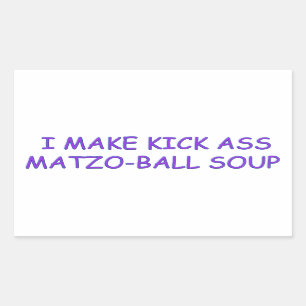 MATZO-BALL MASTER RECHTHOEKIGE STICKER