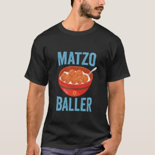 Matzo Baller Grappig Basketbal Chanoeka Vakantie T-shirt