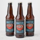 Matzo Baller Grappig Football Chanoeka Rugby Gift Bier Etiket (Flessen)