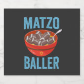 Matzo Baller Grappig Football Chanoeka Rugby Gift Bier Etiket (Enkel label)