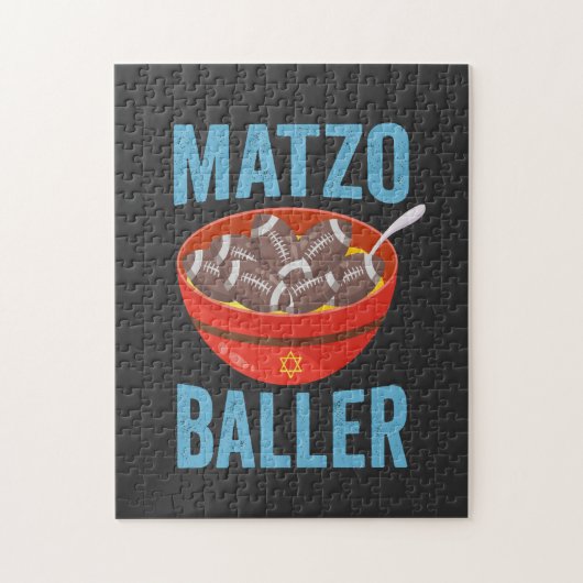 Matzo Baller Grappig Football Chanoeka Rugby Gift Legpuzzel (Verticaal)