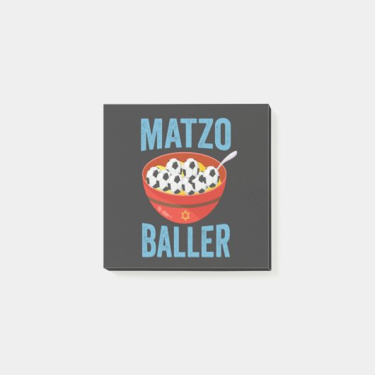 Matzo Baller Grappig Voetbal Chanoeka Vakantiegift Post-it® Notes (Voorkant)