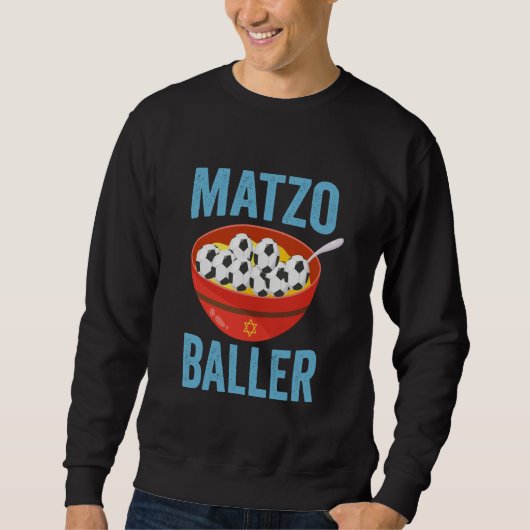 Matzo Baller Grappig Voetbal Chanoeka Vakantiegift Trui (Voorkant)