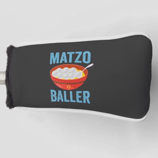 Matzo Baller Grappige Golf Chanoeka Vakantie Gift Golfheadcover (Voorkant)