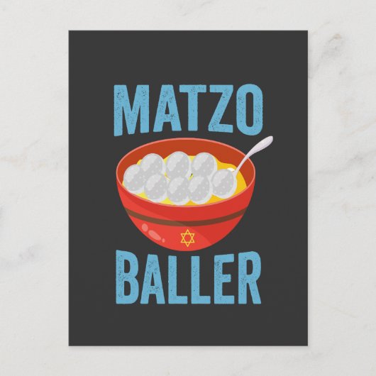 Matzo Baller Grappige Golf Chanoeka Vakantie Gift Uitnodiging Briefkaart (Voorkant)