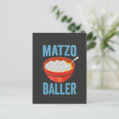 Matzo Baller Grappige Golf Chanoeka Vakantie Gift Uitnodiging Briefkaart (Staand voorkant)