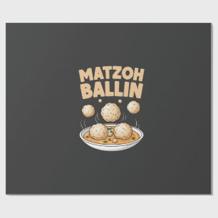Matzo Baller Hanukkah Voedsel Joodse Cultuur Cadeaupapier