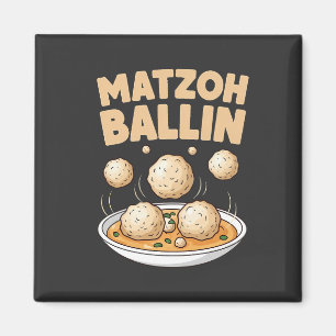 Matzo Baller Hanukkah Voedsel Joodse Cultuur Magneet