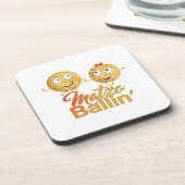 Matzo Ballin'. Pascha, Pesach Seder Bier Onderzetter (Linkerzijde)