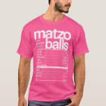 Matzo Balls Nutritional Facts Jewish Hanukkah Funn T-shirt<br><div class="desc">Matzo Balls Nutritional Facts Jewish Hanukkah Funny Food .</div>