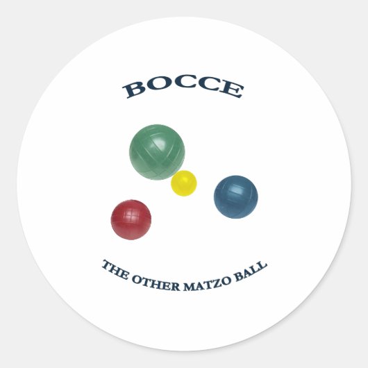 Matzo Bocce Ball Ronde Sticker (Voorkant)