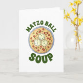 Matzo Matzah Ball Soep Joodse Keuken Pesach Kaart (Gele Bloem)