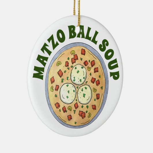 Matzo Matzah Ball Soup Jewish Cuisine Passover Keramisch Ornament (Rechts)