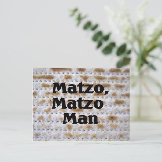 Matzo, Matzo Man Briefkaart (Staand voorkant)