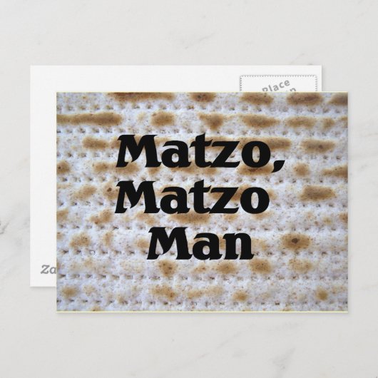 Matzo, Matzo Man Briefkaart (Voorkant / Achterkant)