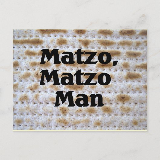 Matzo, Matzo Man Briefkaart (Voorkant)