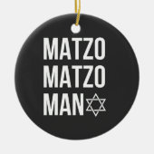 Matzo Matzo Man Joods Hanukka Keramisch Ornament (Voorkant)