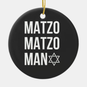 Matzo Matzo Man Joods Hanukka Keramisch Ornament