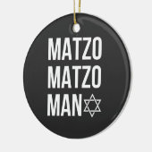 Matzo Matzo Man Joods Hanukka Keramisch Ornament (Links)