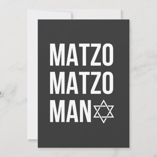 Matzo Matzo Man Joods Hanukkah Kaart (Voorkant)