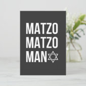 Matzo Matzo Man Joods Hanukkah Kaart (Staand voorkant)