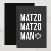 Matzo Matzo Man Joods Hanukkah Kaart (Voorkant / Achterkant)