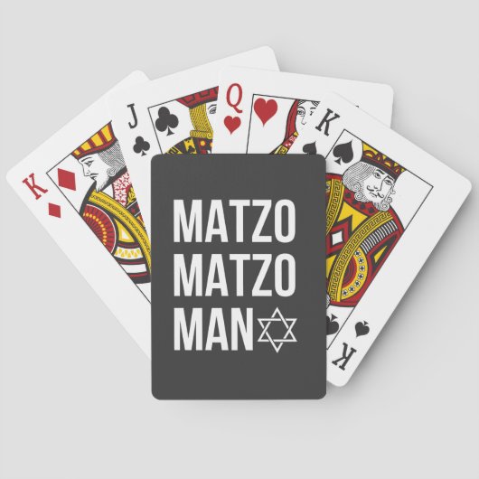 Matzo Matzo Man Joods Hanukkah  Pokerkaarten (Achterkant)