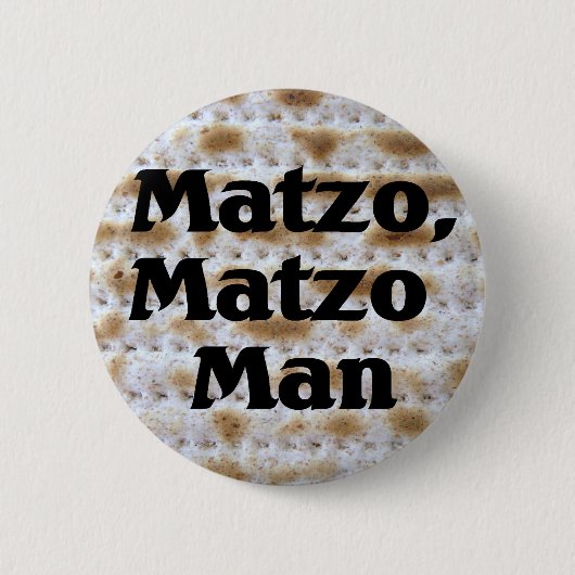 Matzo, Matzo Man Ronde Button 5,7 Cm (Voorkant)