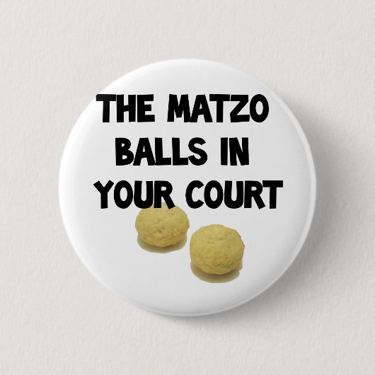 matzogeballen ronde button 5,7 cm (Voorkant)