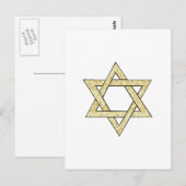Matzoh Star van David Briefkaart (Voorkant / Achterkant)