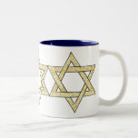 Matzoh Star van David Tweekleurige Koffiemok<br><div class="desc">Passover matzoh Star van David voor de Joodse feestdagen is schattig voor de pesach seder en een leuk joods wenskaart,  thuisdecor,  baby apparel of t-shirt voor de familie.</div>