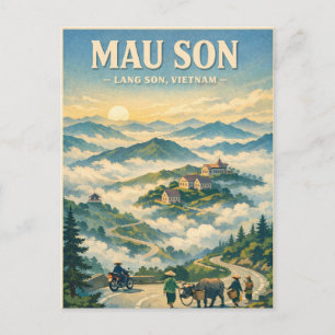 Mau Son Berg, Lang Son, Vietnam Reizen Briefkaart